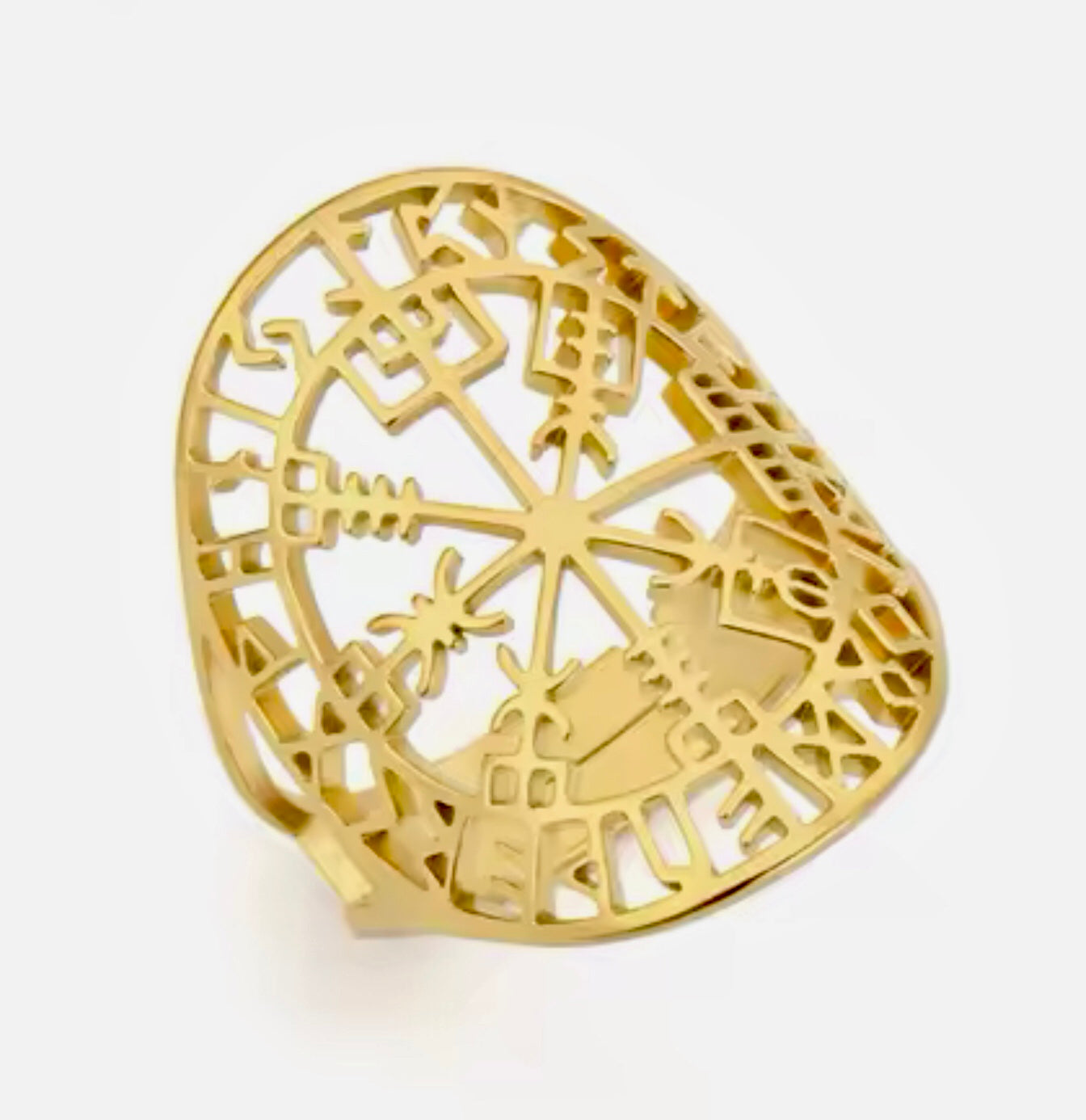 Vegvisir Ring in Gold or Silver