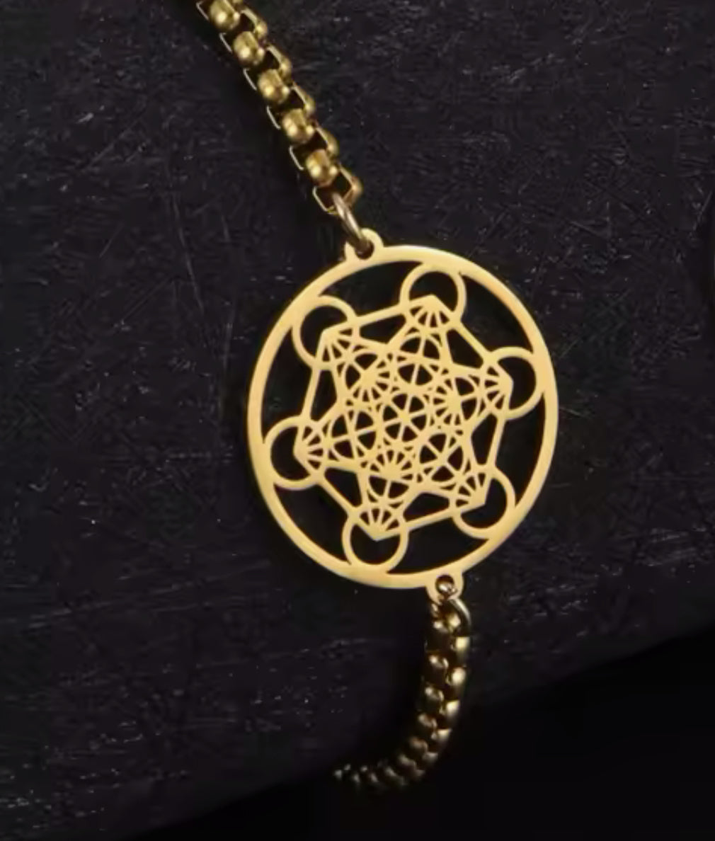 Metatron’s Cube Bracelet in Gold