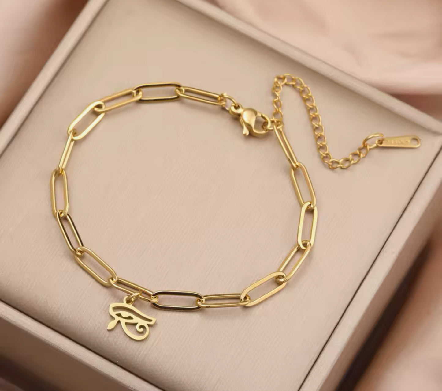 Eye of Horus Link Bracelet - Gold