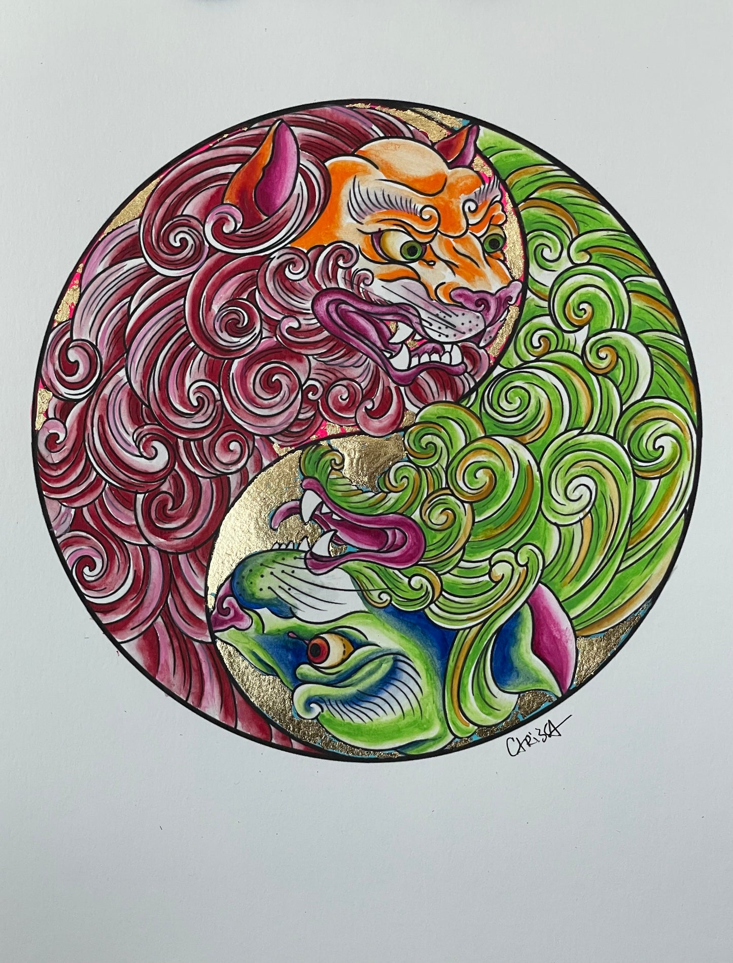Balance - 9x12 mixed media on paper