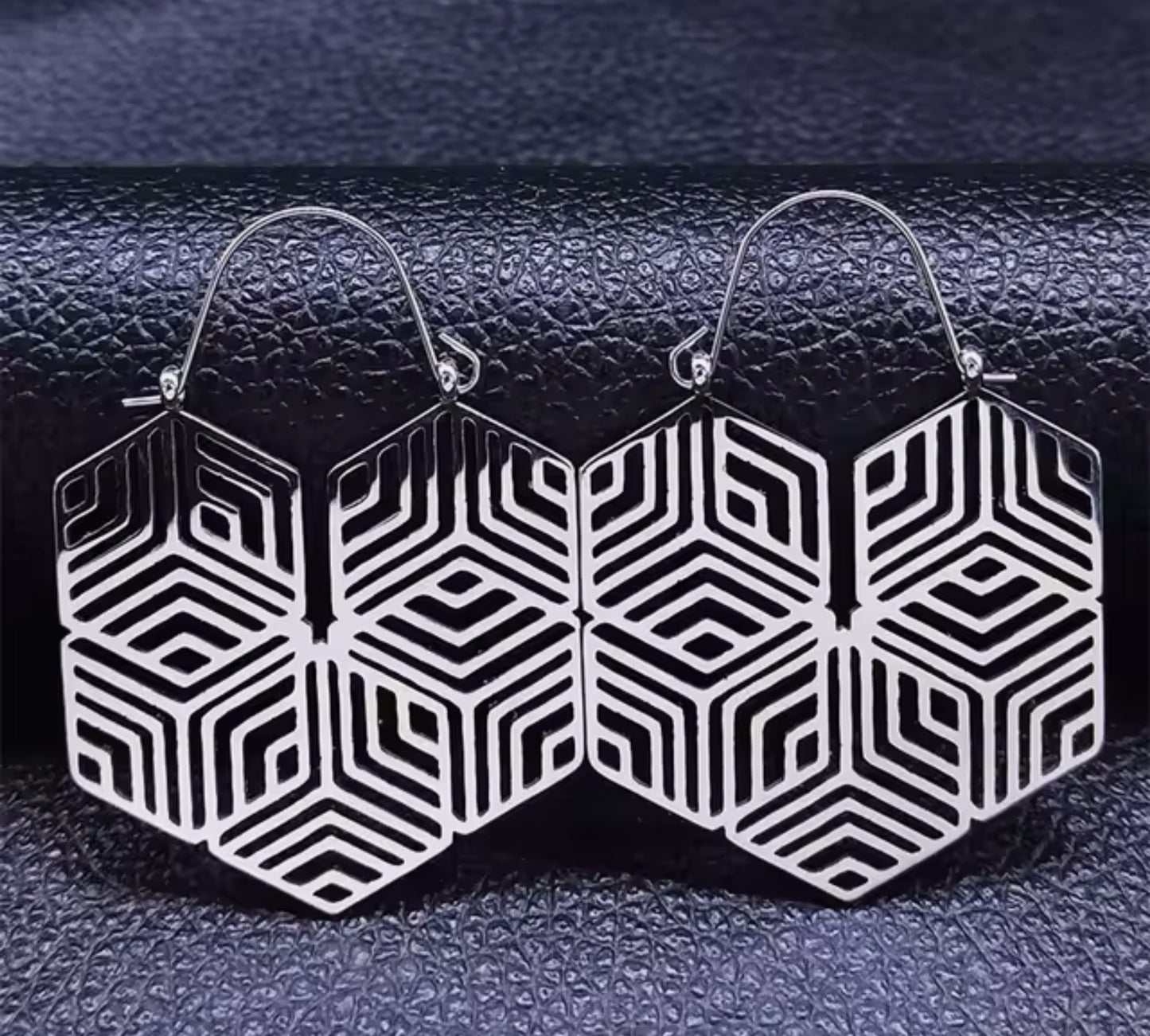 Geometric Octagon Shape Earrings