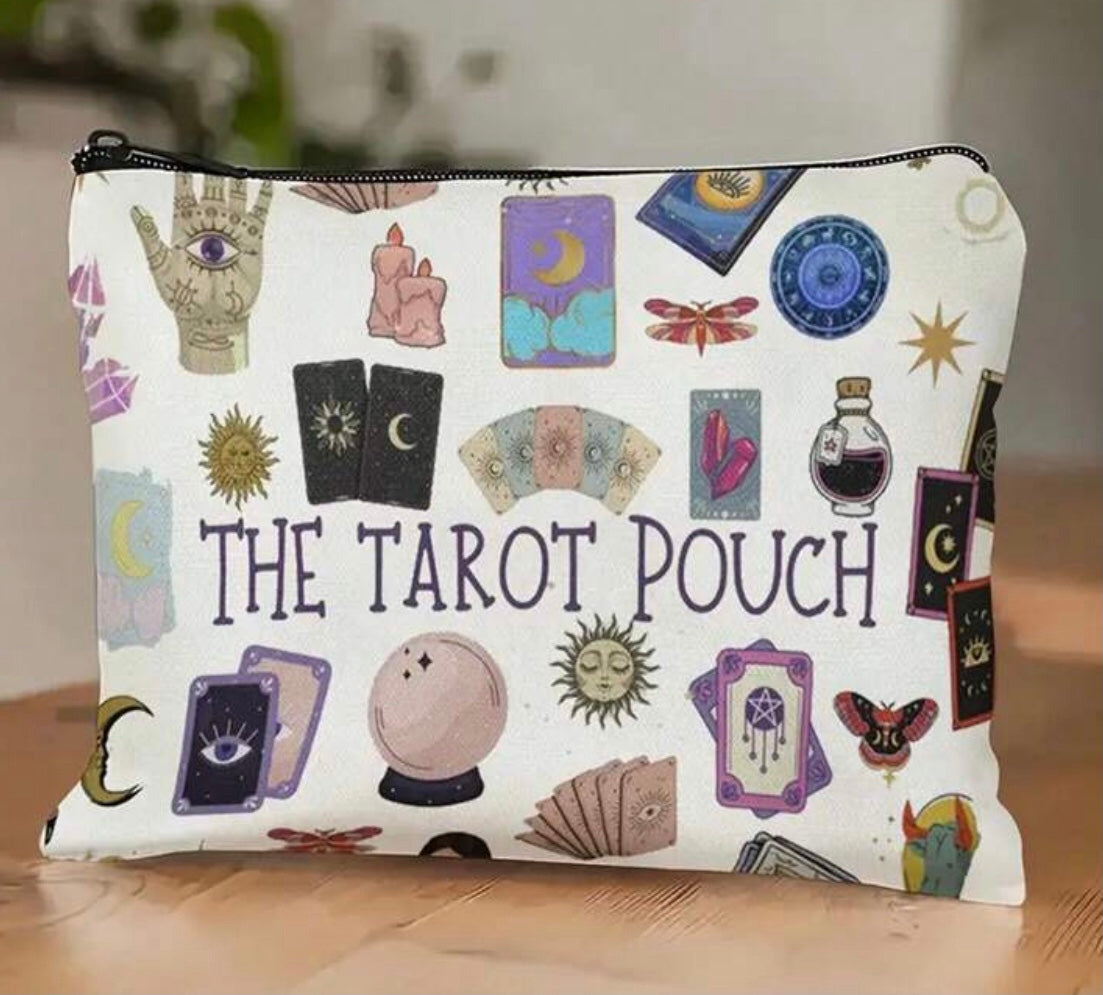 Make up bag, Mojo Bag, Tarot Card Pouch w/ zipper