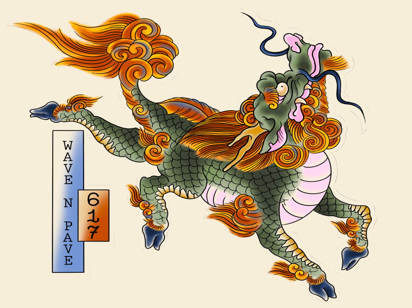 Kirin Canvas Tote Bag with Rope Handles