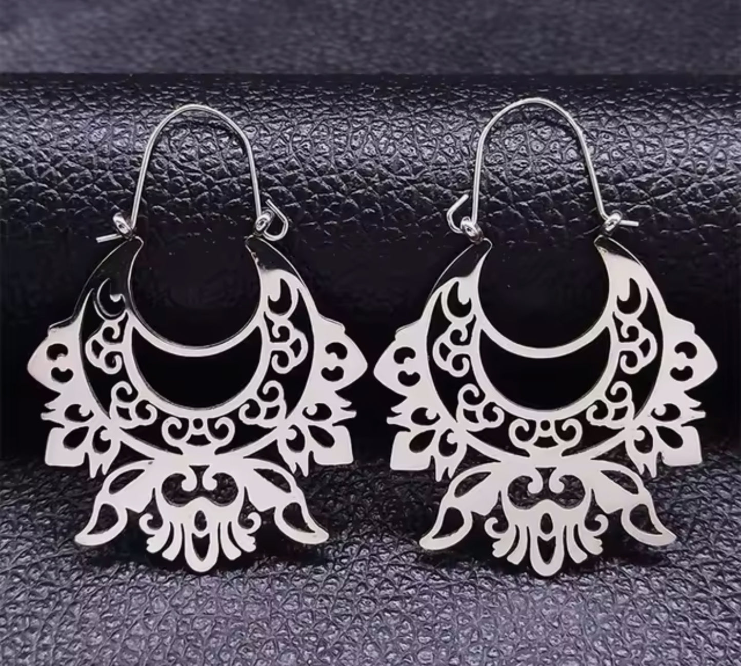 Mandala Style Hoop Earrings