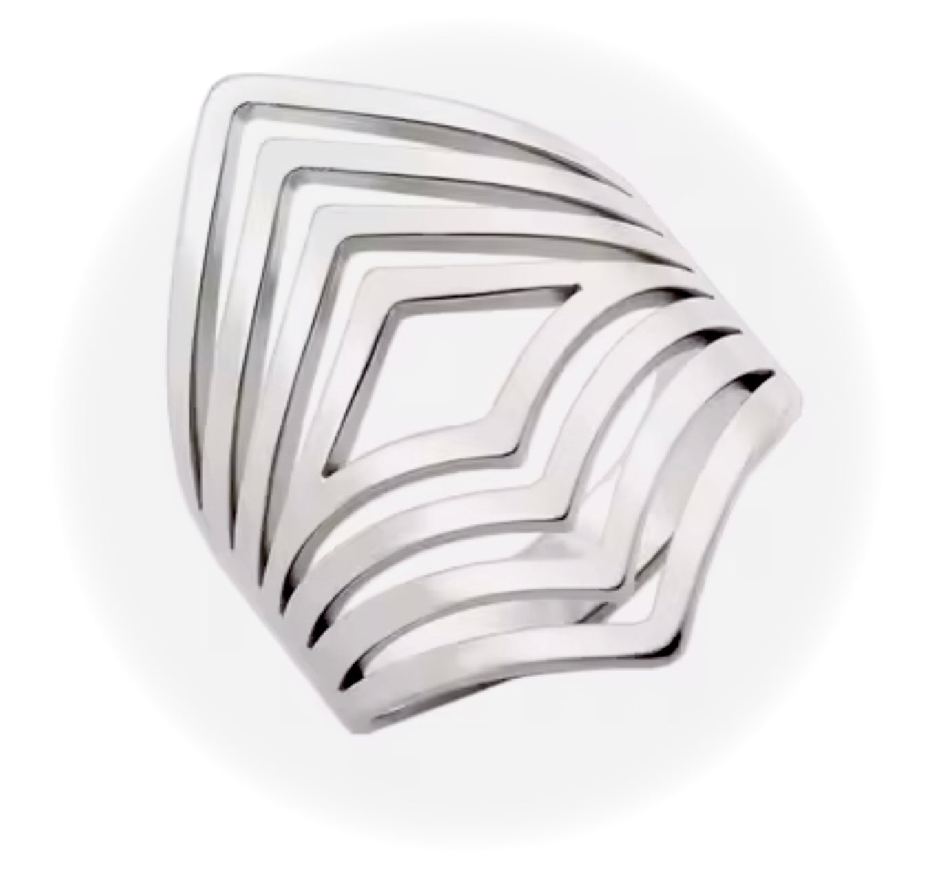 Geometric Diamond Shape Ring - Size 7