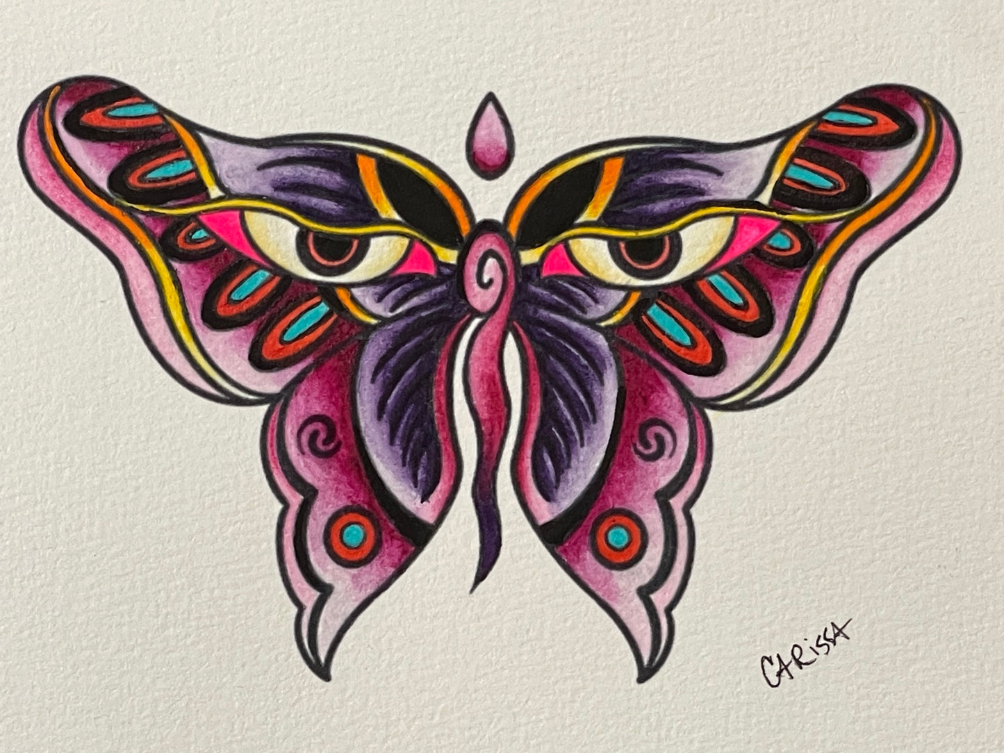 Original Painting 5x7 Mixed media on Watercolor Paper