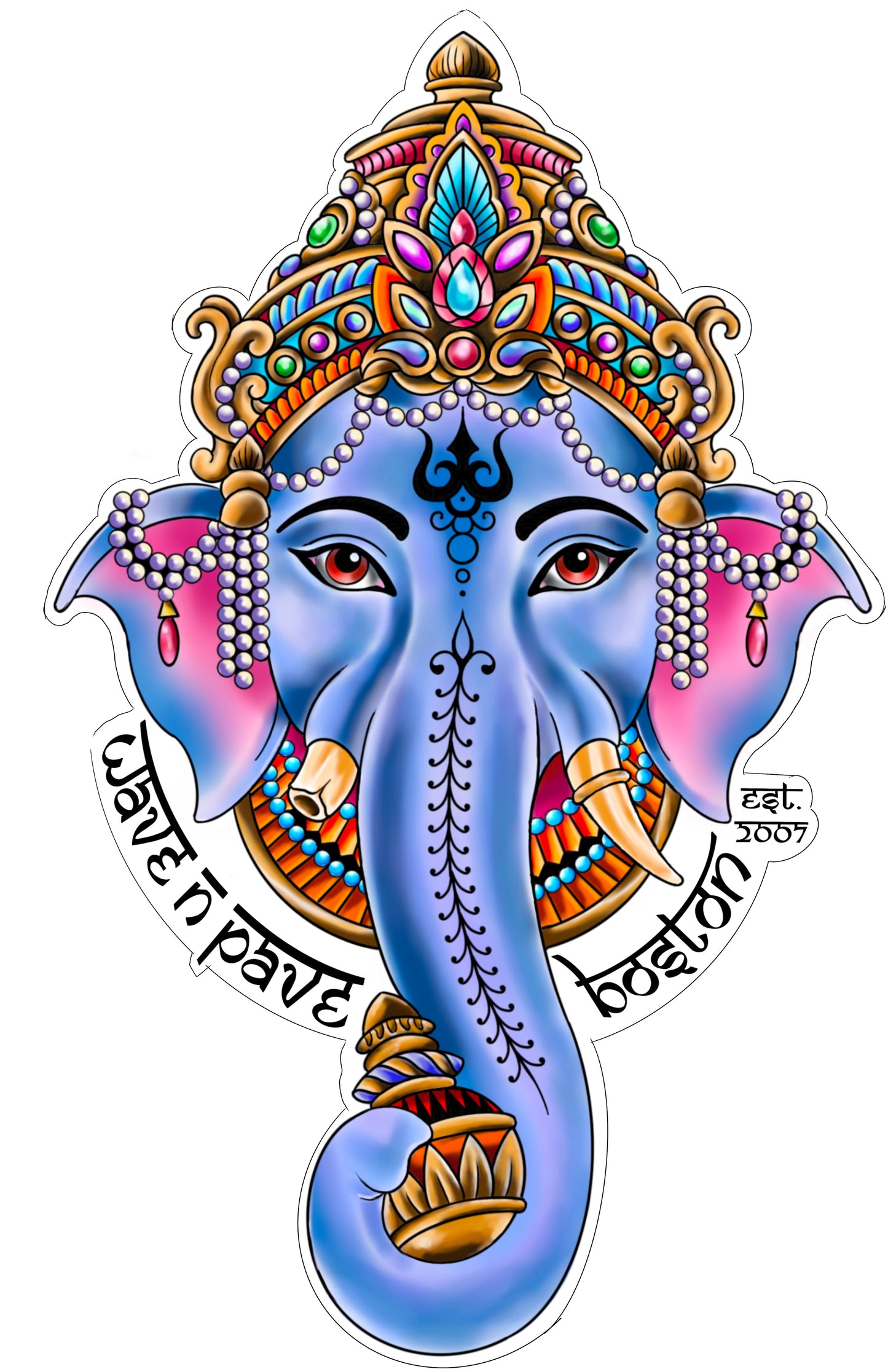 Ganesha Remover of obstacles Mens crew neck t- shirt