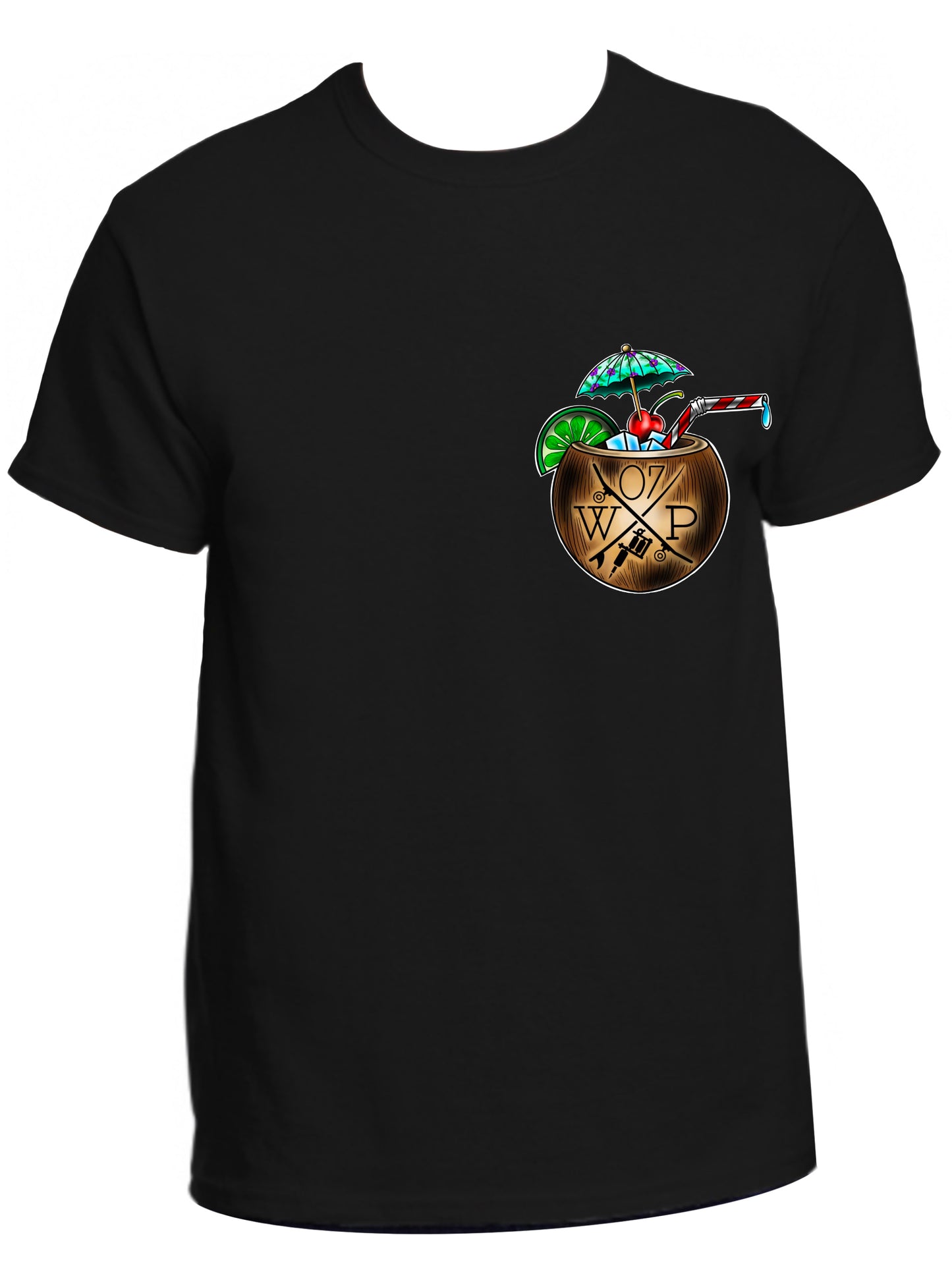 Skull Beach Mens Crew Neck Tee