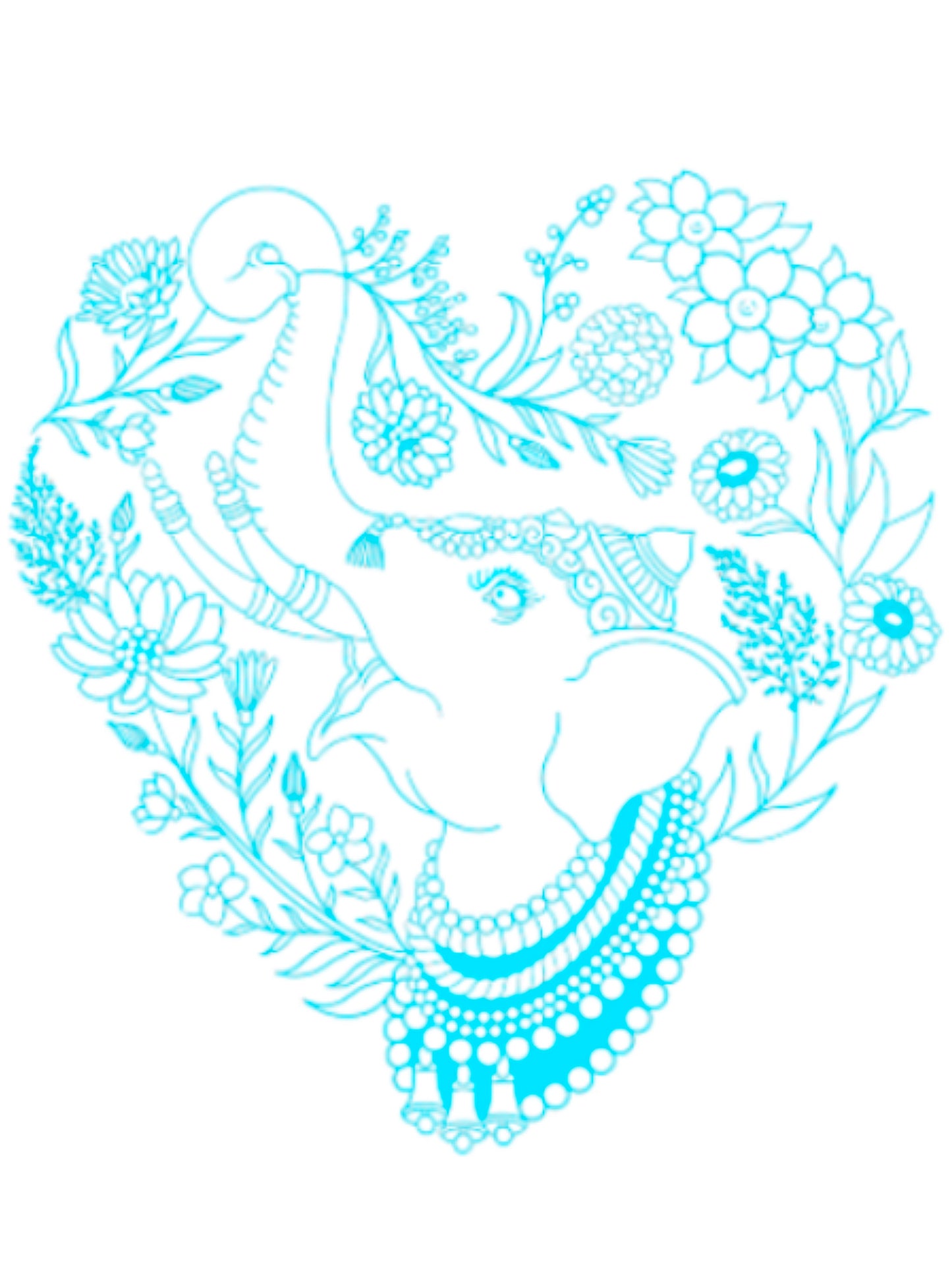 Good Luck Elephant Woman’s Fitted V-Neck Tee