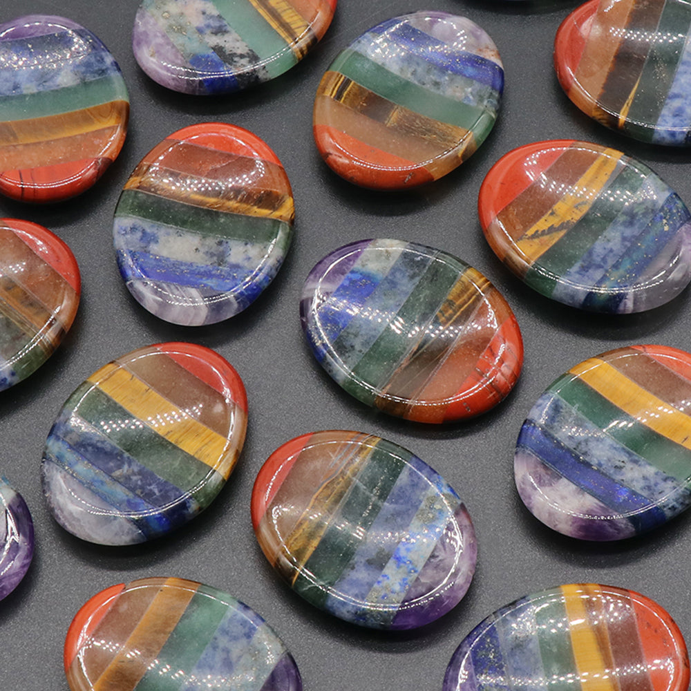 7 Chakras Thumb Stone