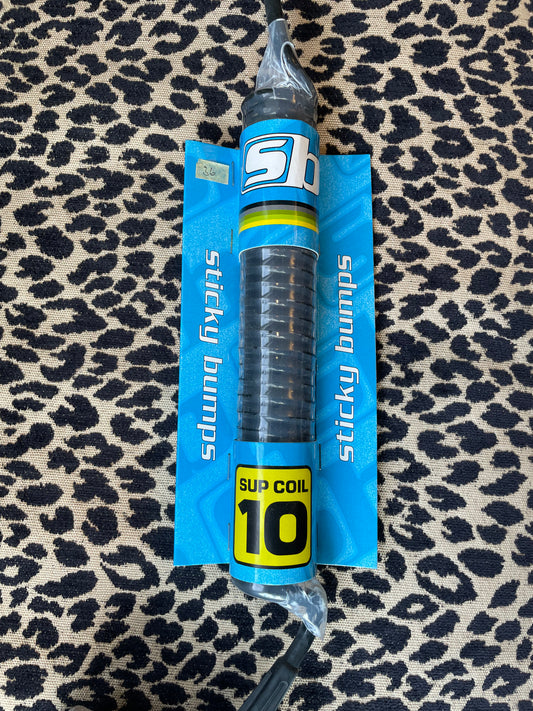 Sticky Bumps Sup Coil Leash- Black-10’, 11’, 12’