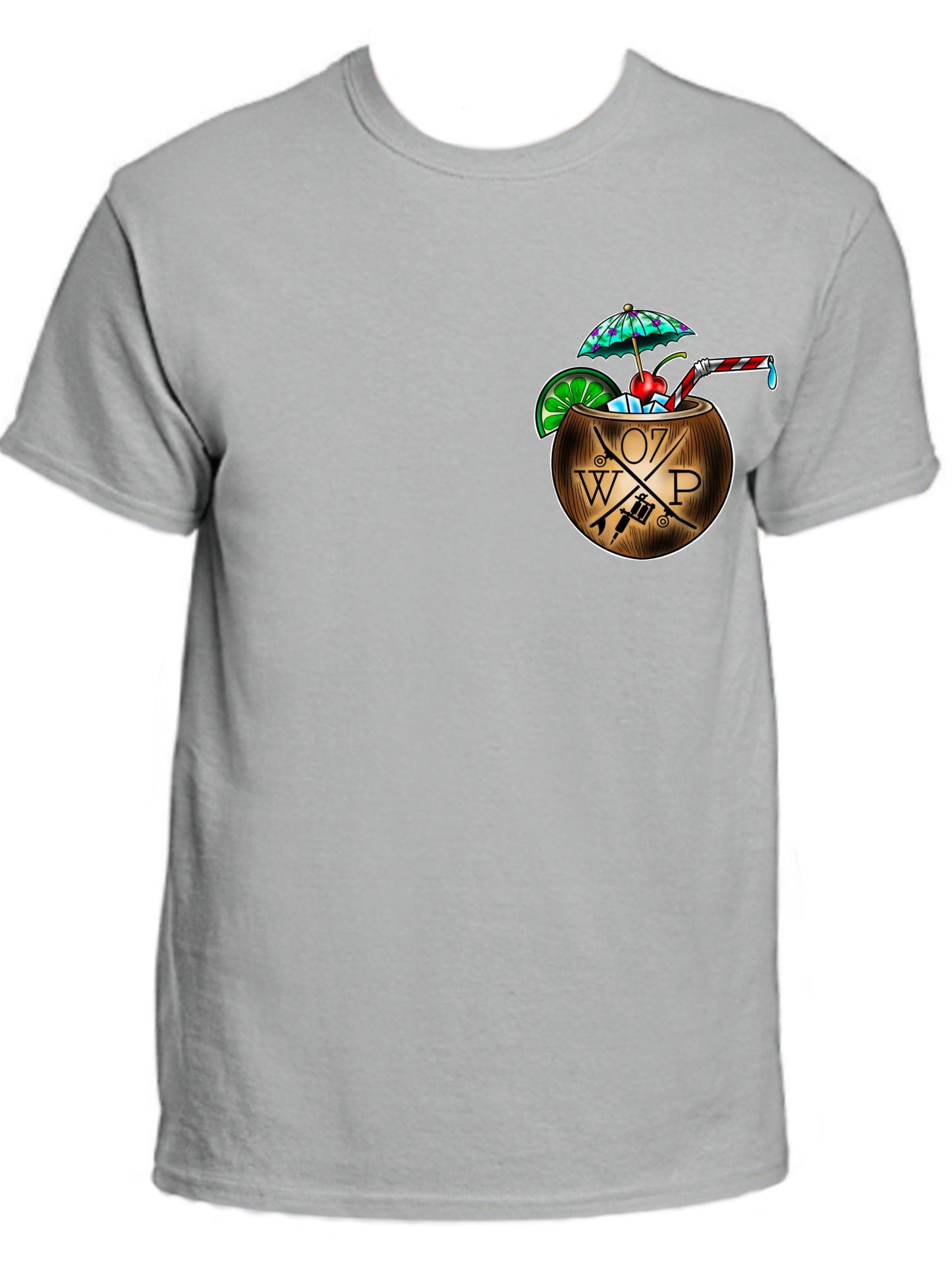 Skull Beach Mens Crew Neck Tee