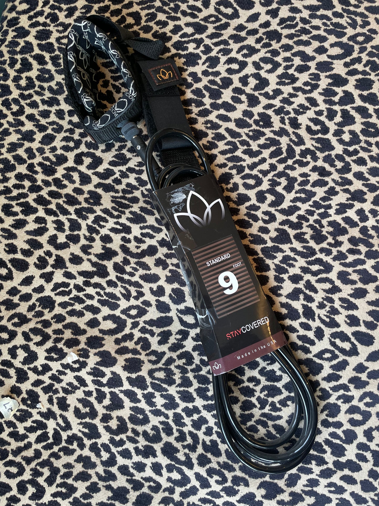 Staycovered 9' Standard Surf Leash- Black