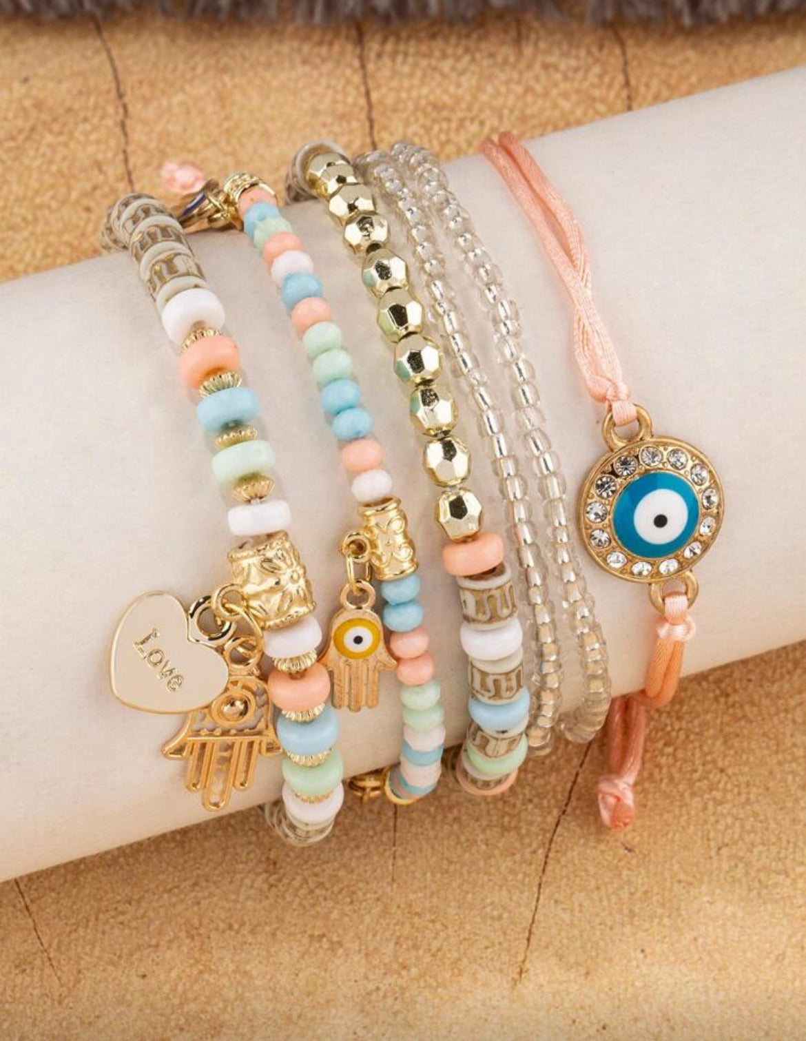 Evil Eye 6 bracelet set- multiple colors to choose from