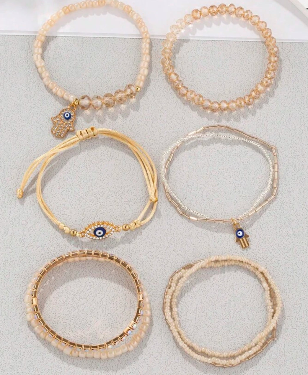 Evil Eye 6 bracelet set- multiple colors to choose from