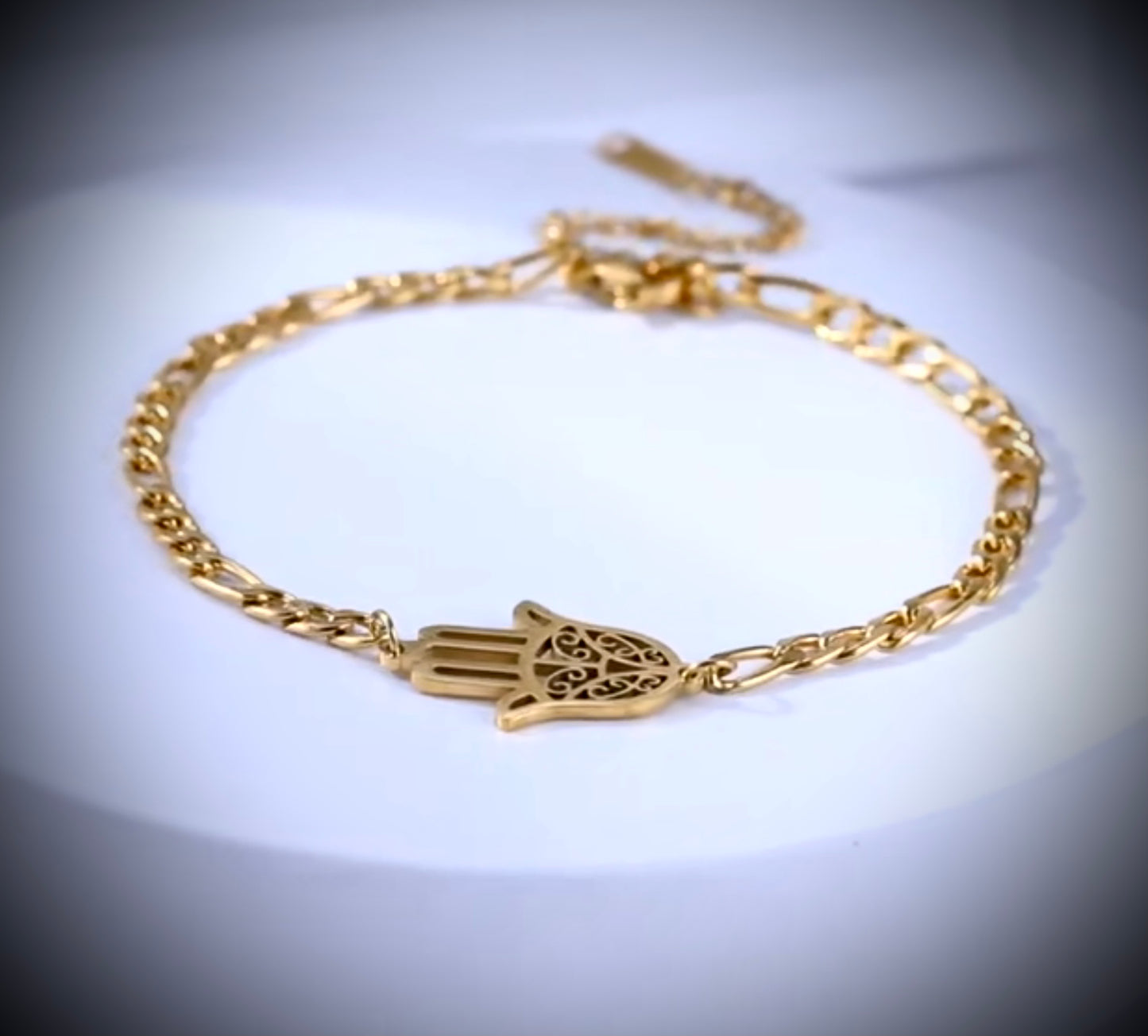 Hamsa / Hand of Fatima Bracelet in Gold or Silver