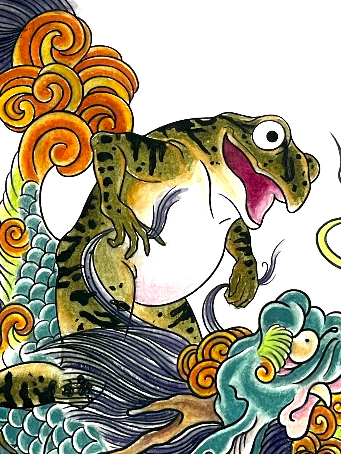 Kaeru Riding Kirin