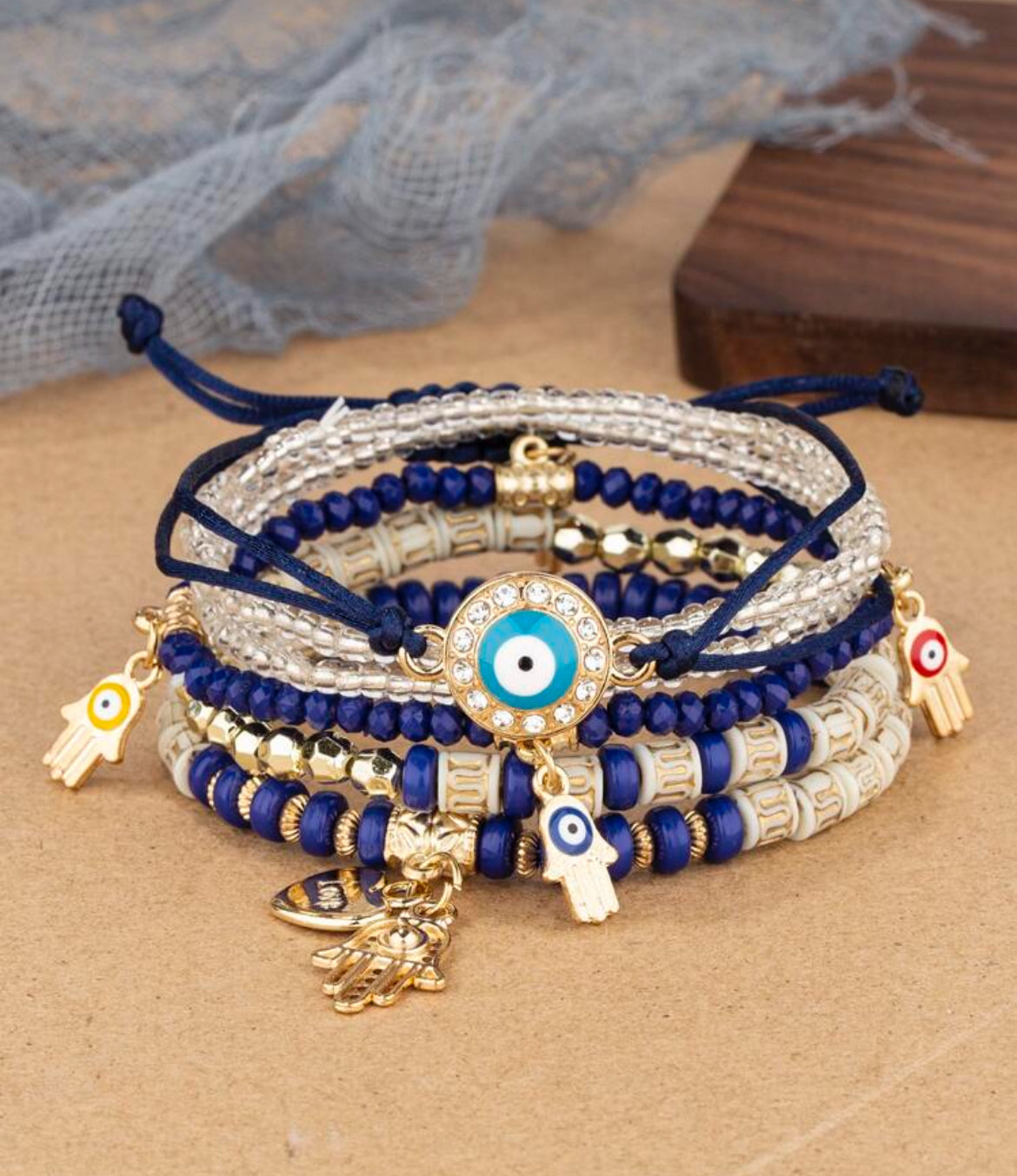 Evil Eye 6 bracelet set- multiple colors to choose from