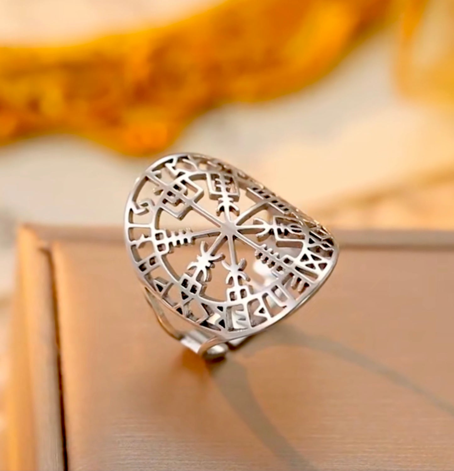 Vegvisir Ring in Gold or Silver