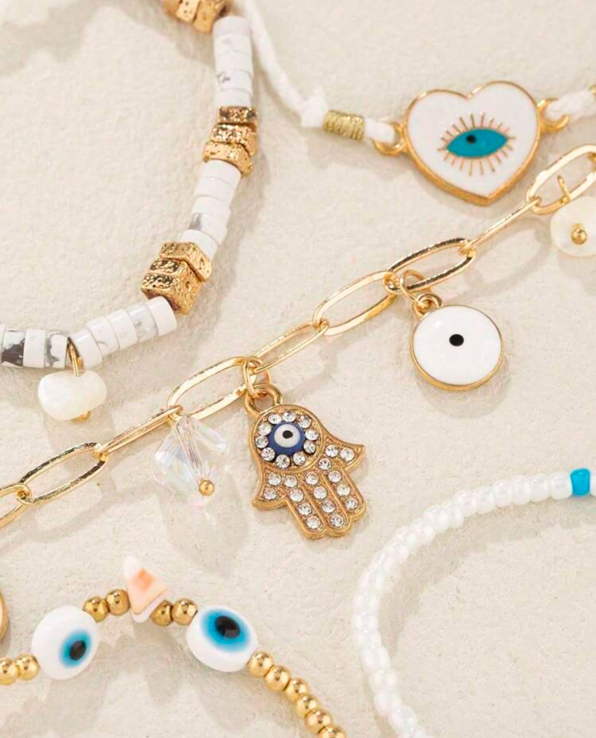 Evil Eye 6 bracelet set- multiple colors to choose from