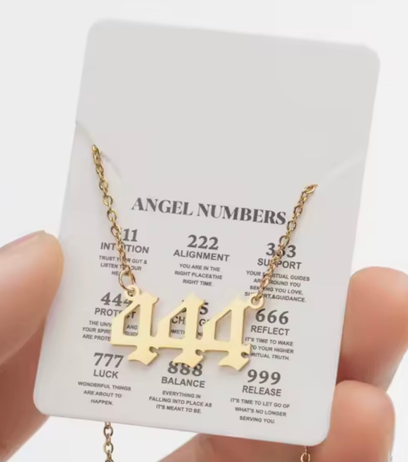 Angel Number Necklace in Silver (various styles & numbers)