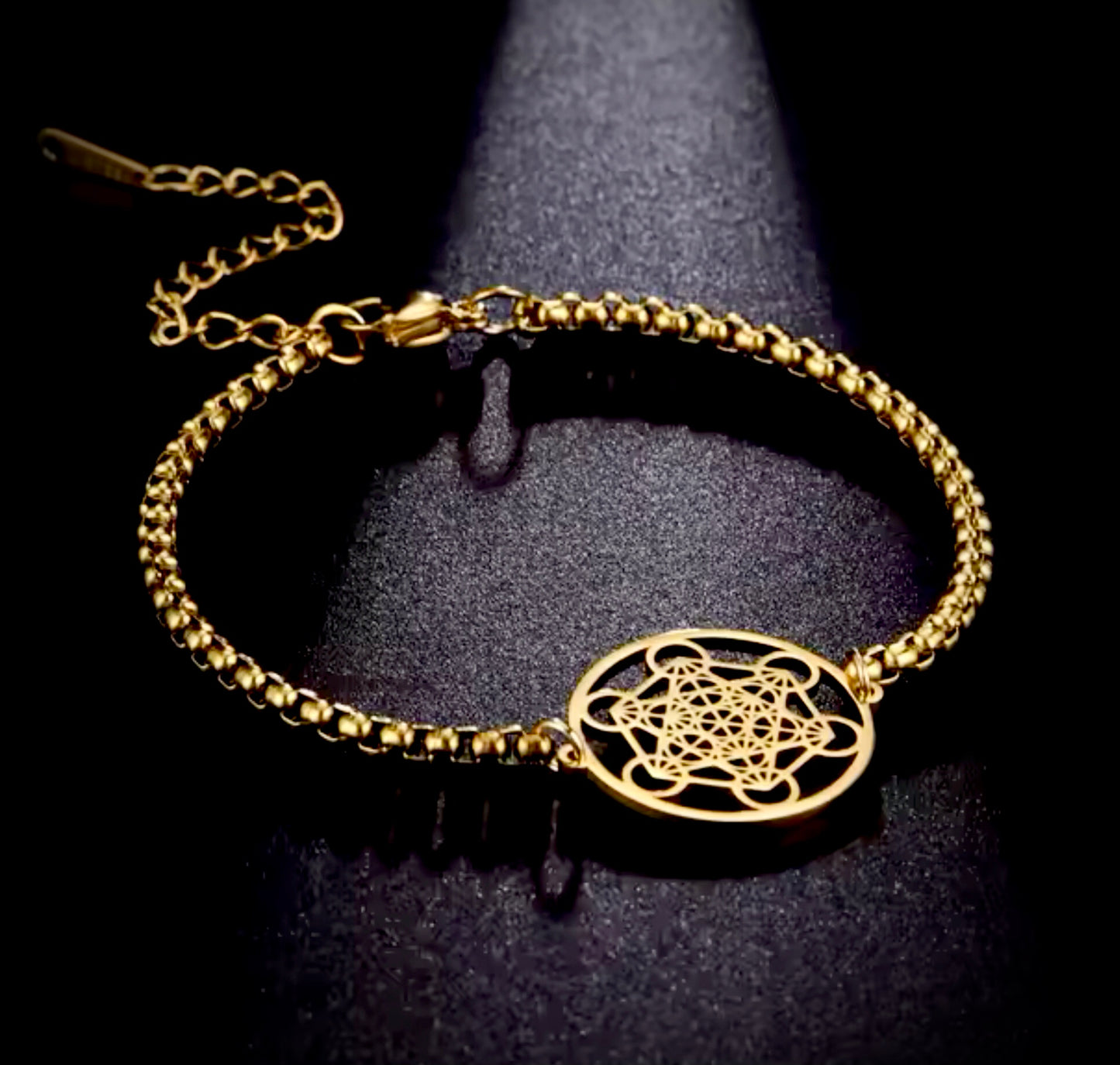 Metatron’s Cube Bracelet in Gold