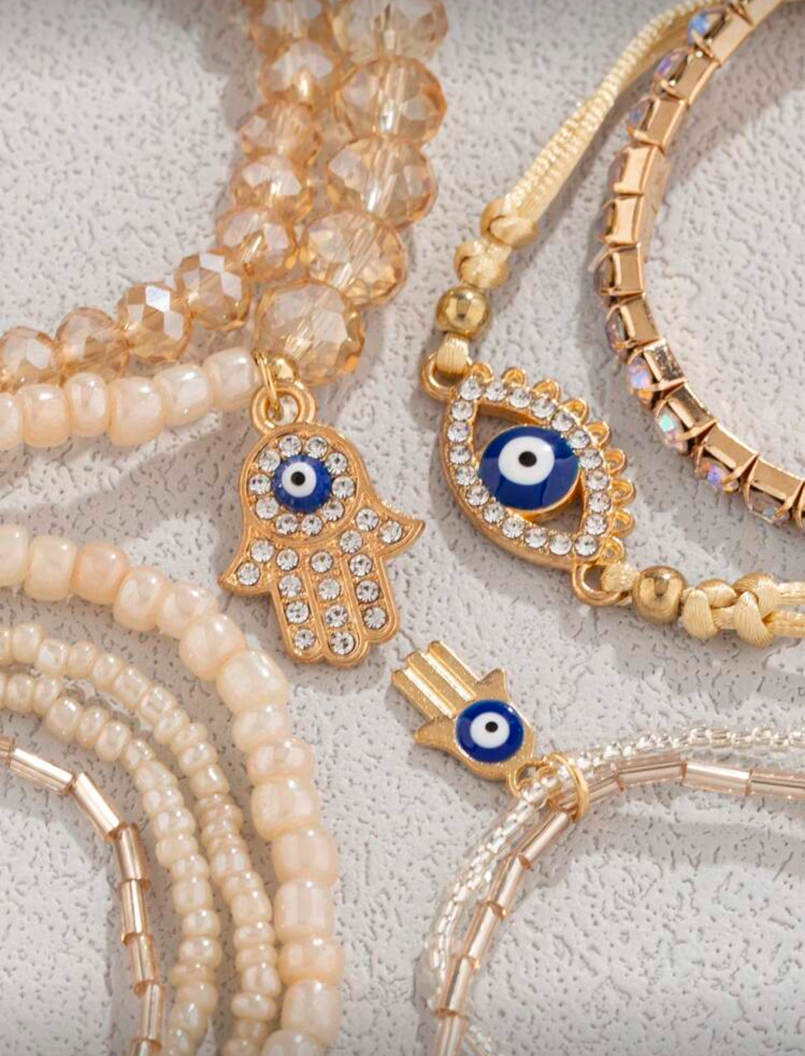 Evil Eye 6 bracelet set- multiple colors to choose from