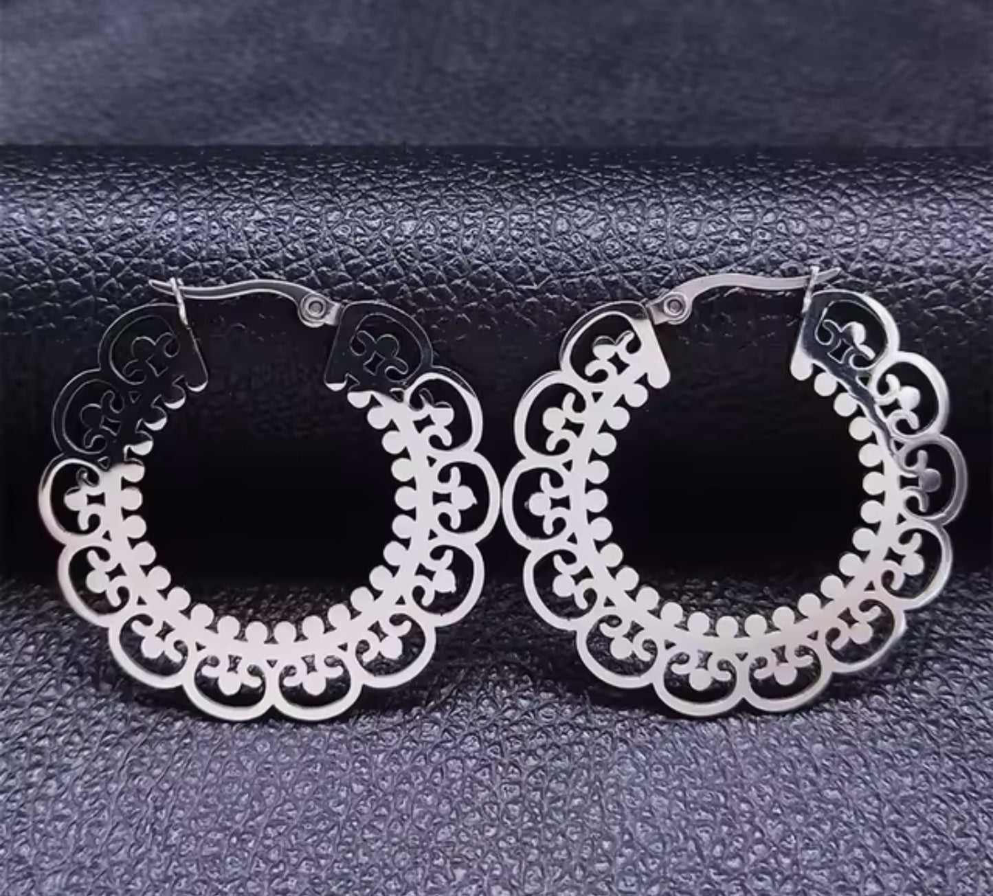 Mandala Style Hoop Earrings