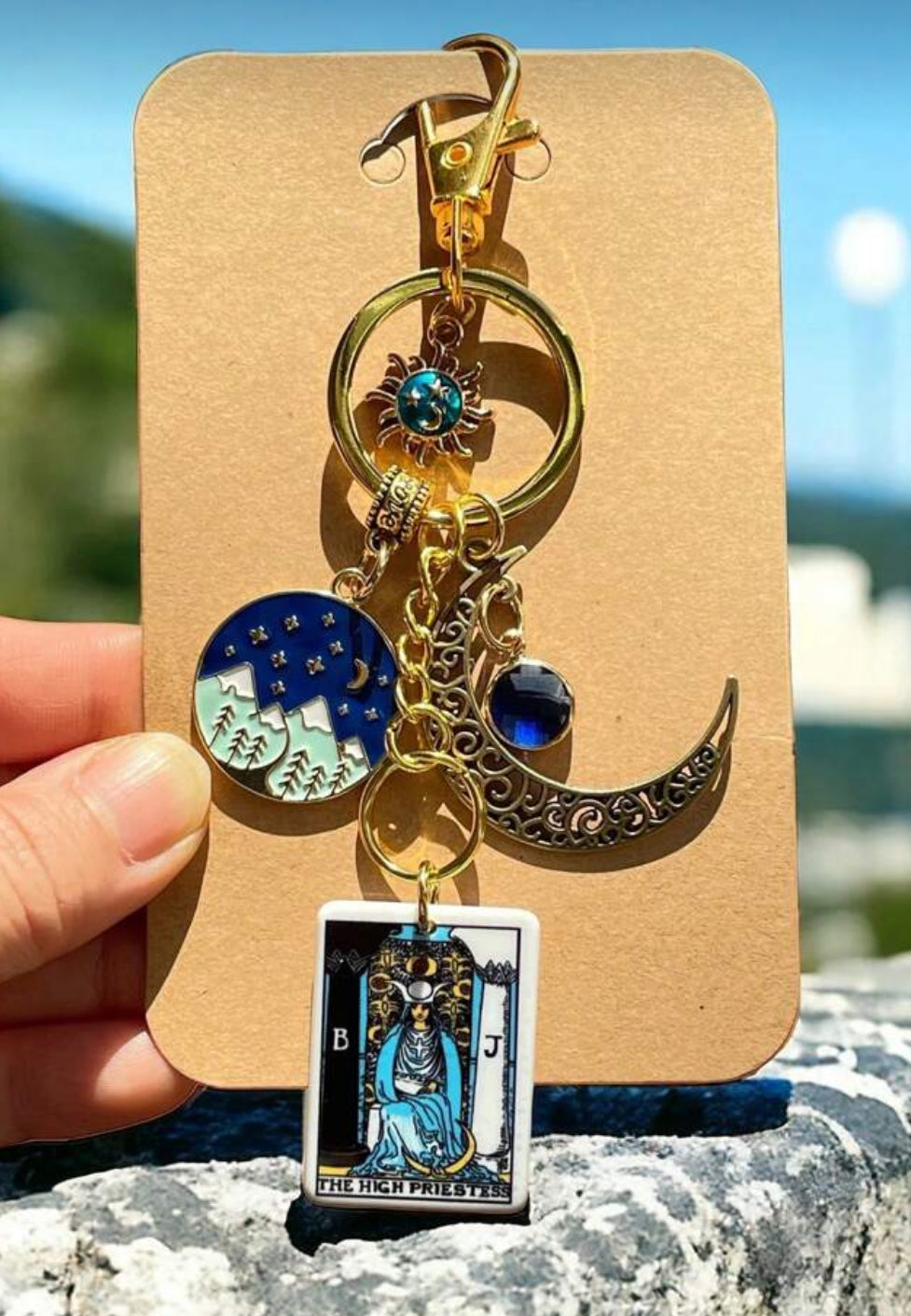 Evil Eye - Tarot Card Keychain / Bag Charm