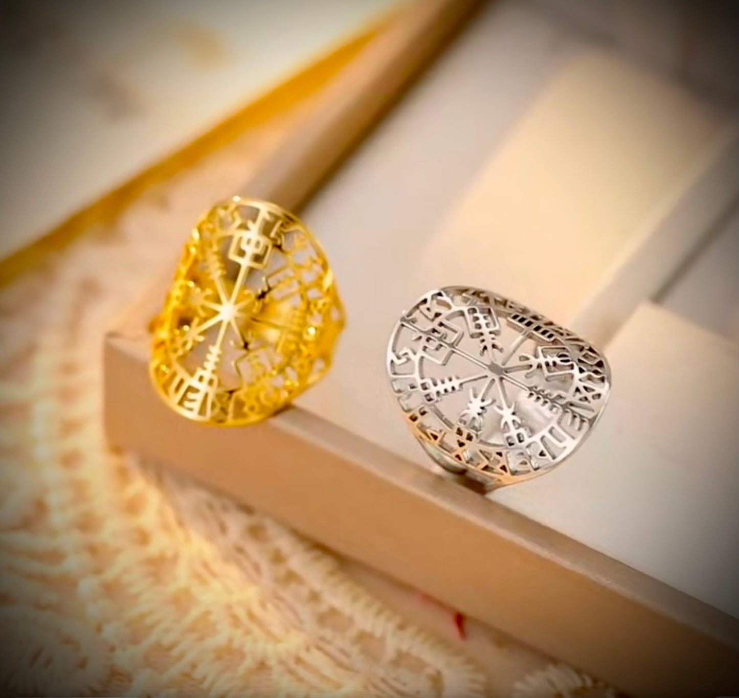 Vegvisir Ring in Gold or Silver