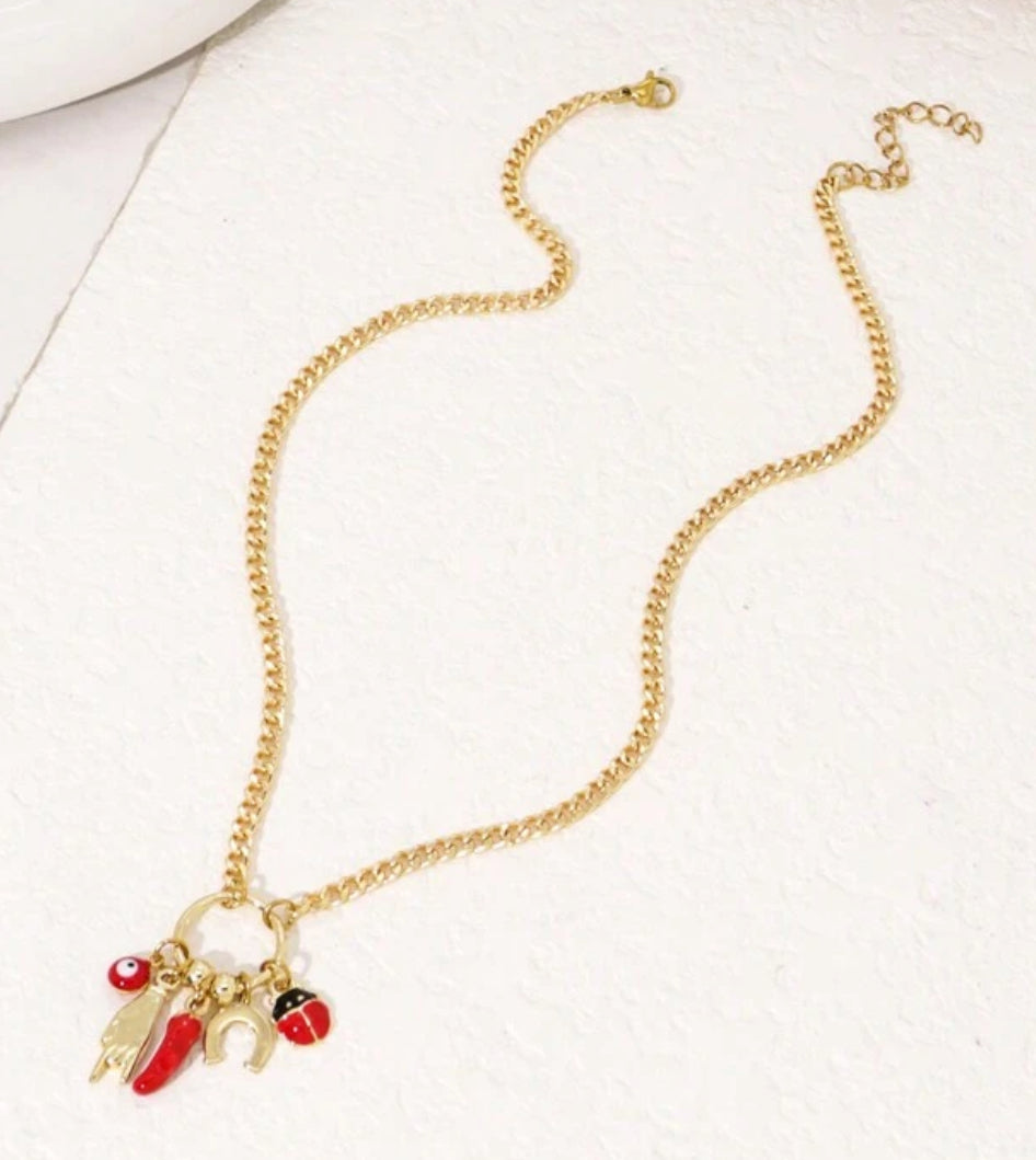 Evil Eye Protection Charm Necklace