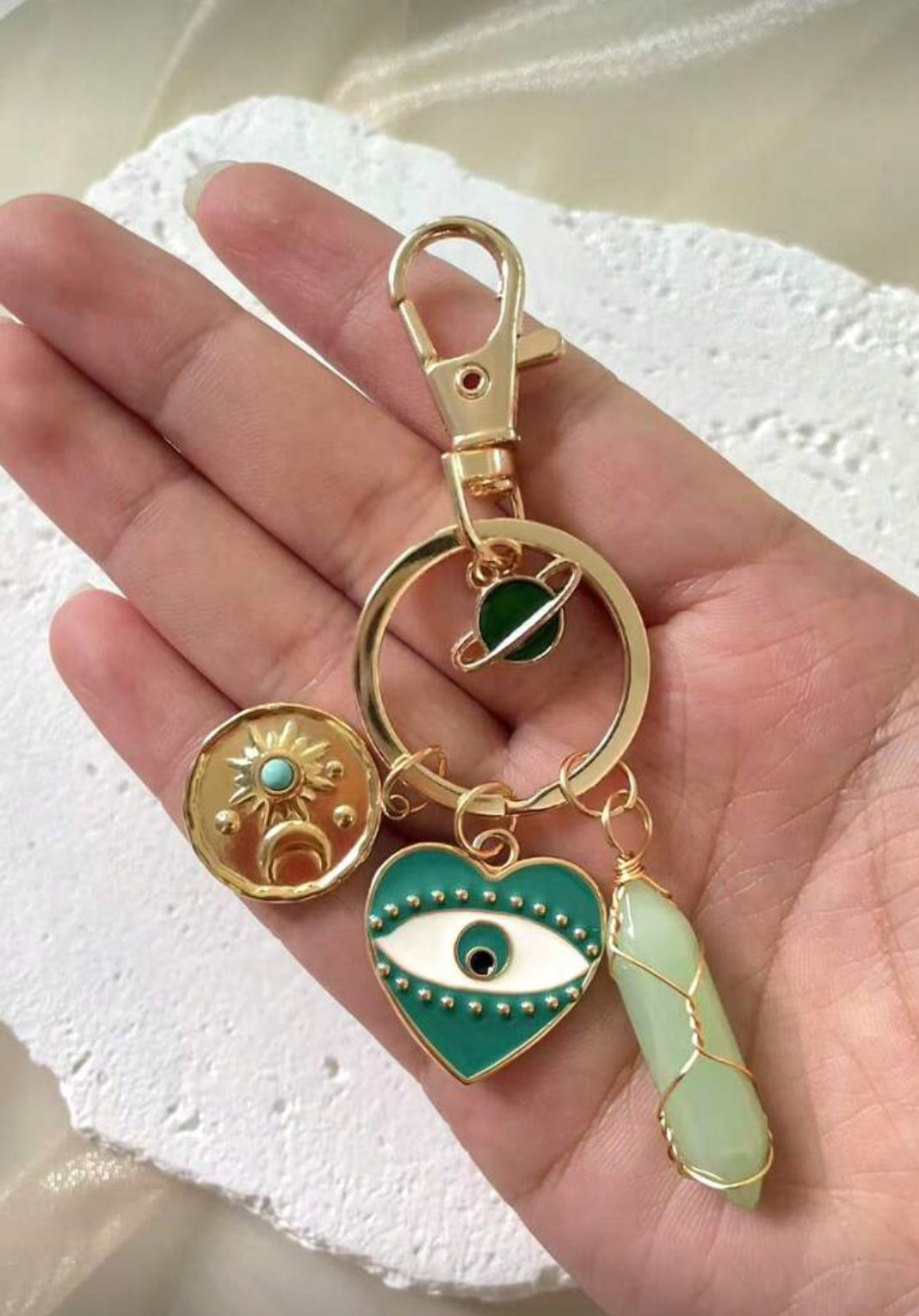 Evil Eye - Tarot Card Keychain / Bag Charm
