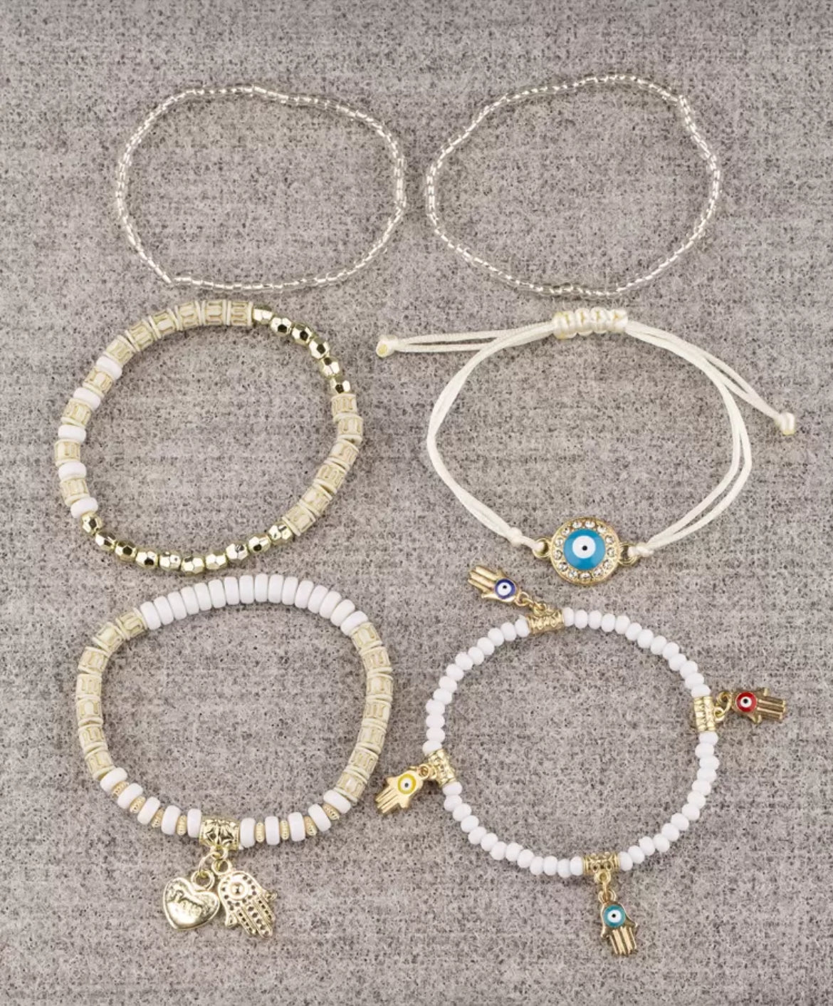 Evil Eye 6 bracelet set- multiple colors to choose from