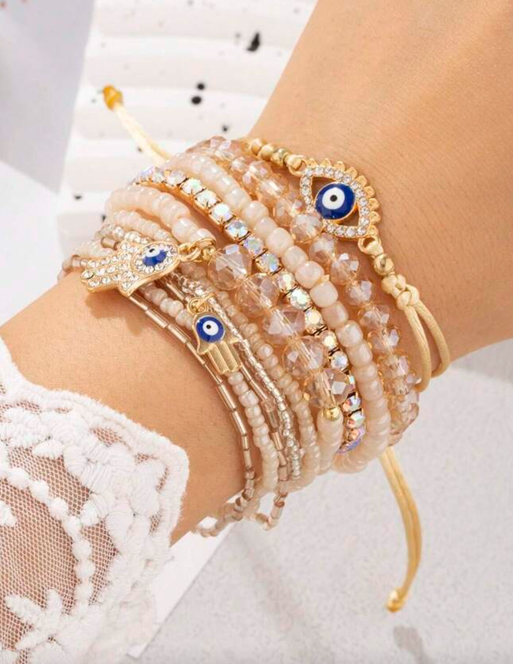 Evil Eye 6 bracelet set- multiple colors to choose from