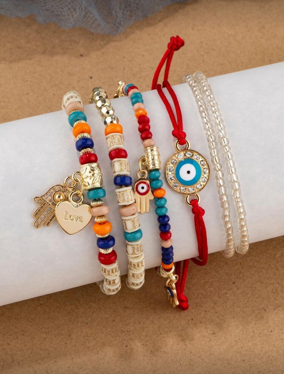 Evil Eye 6 bracelet set- multiple colors to choose from
