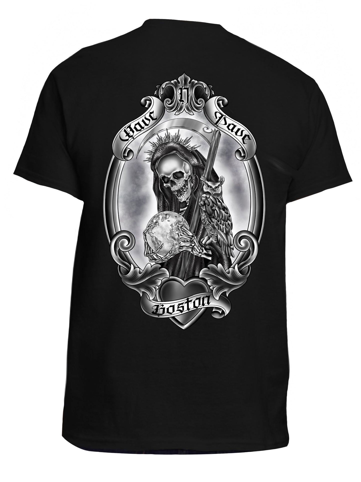 Santa Muerte Boston Mens Tee