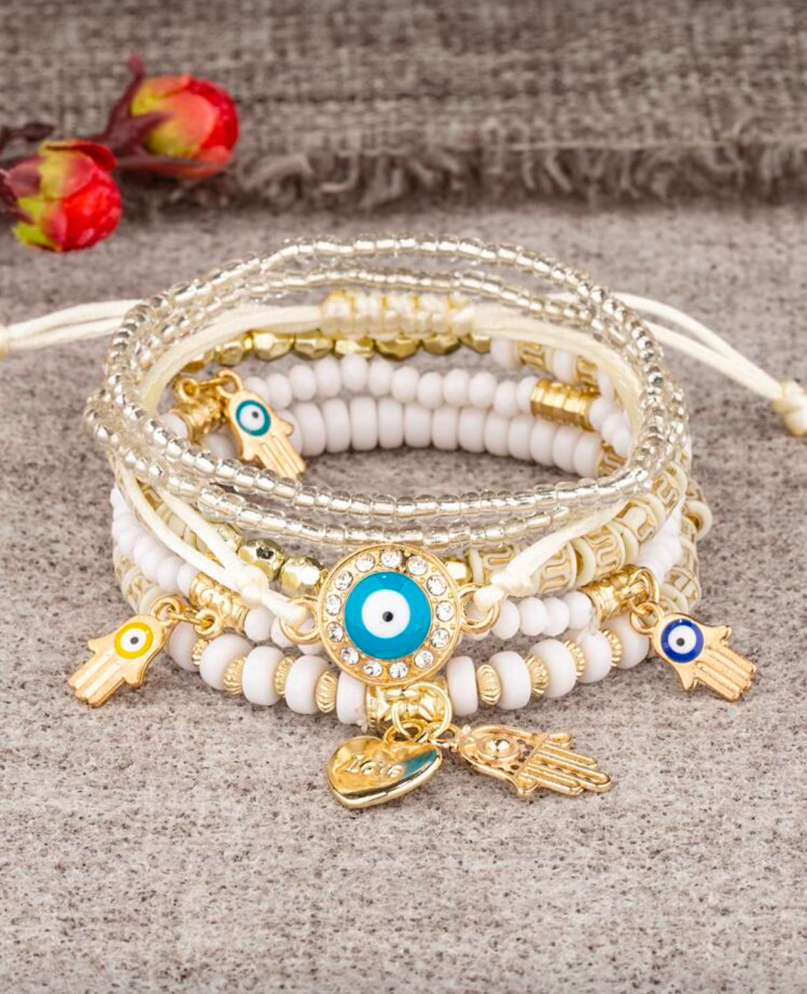 Evil Eye 6 bracelet set- multiple colors to choose from