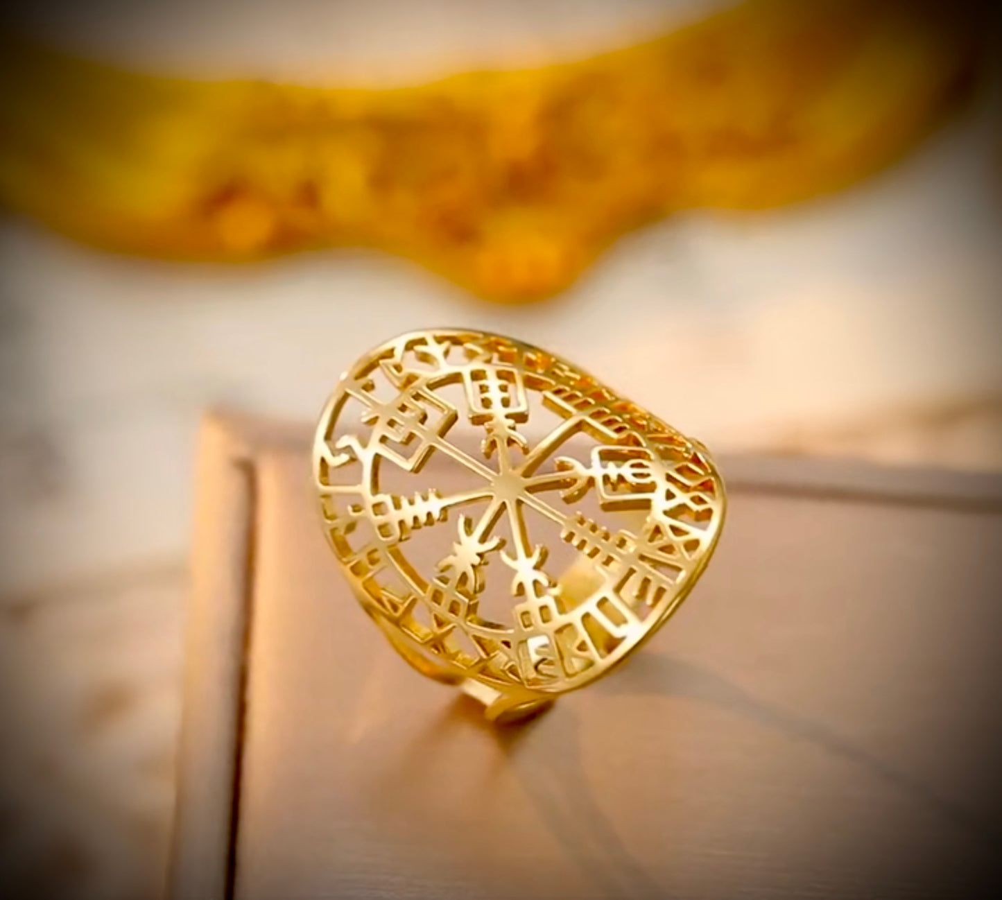 Vegvisir Ring in Gold or Silver