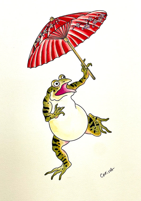 Kaeru and the Red Umbrella