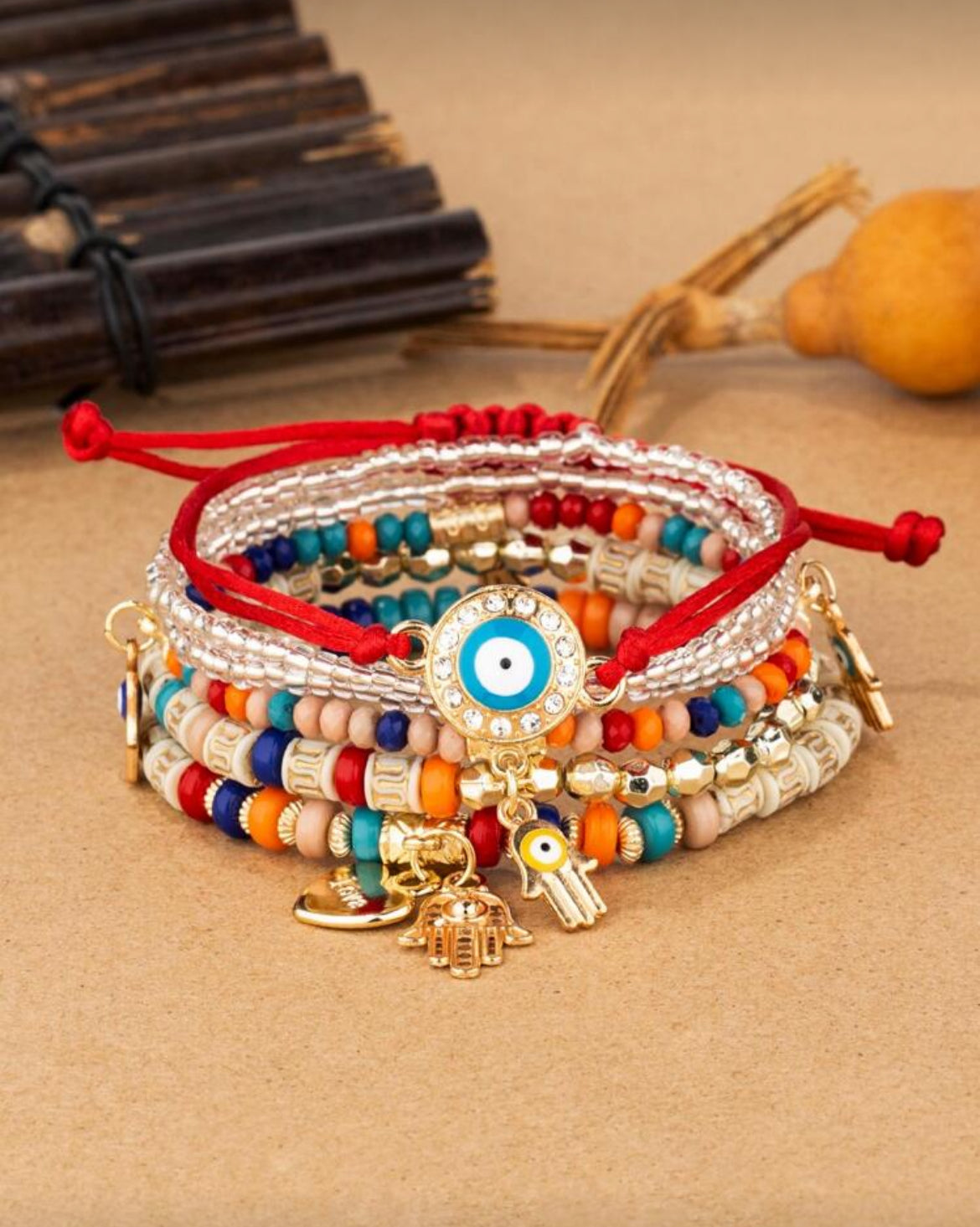 Evil Eye 6 bracelet set- multiple colors to choose from