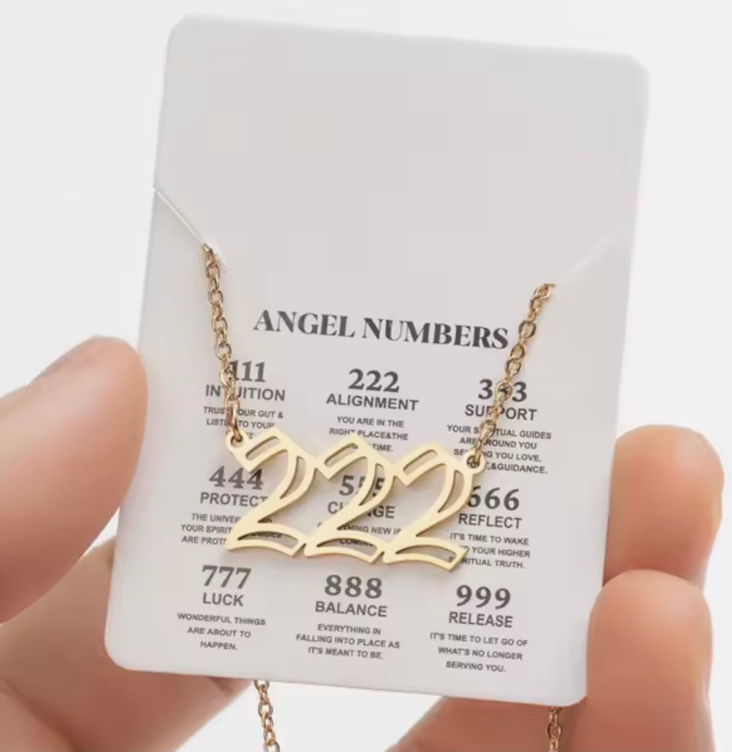 Angel Number Necklace in Silver (various styles & numbers)