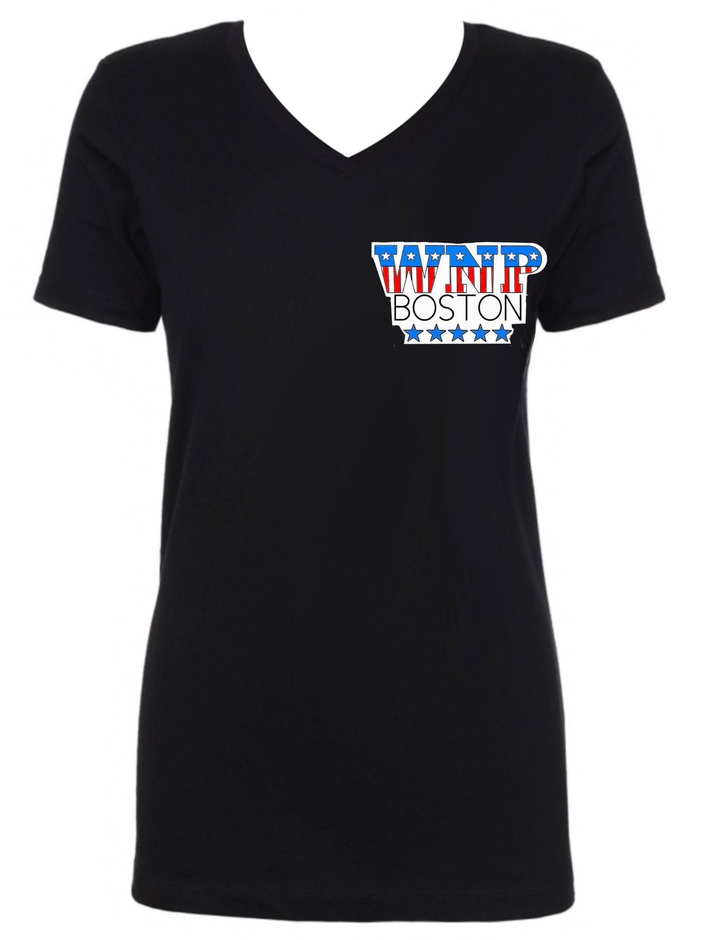 Land Of The Free Womans V-Neck Tee