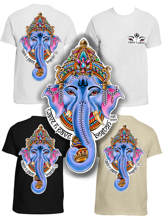 Ganesha Remover of obstacles Mens crew neck t- shirt