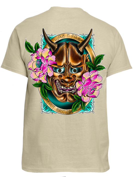 Hannya Mens Crew Neck Tee