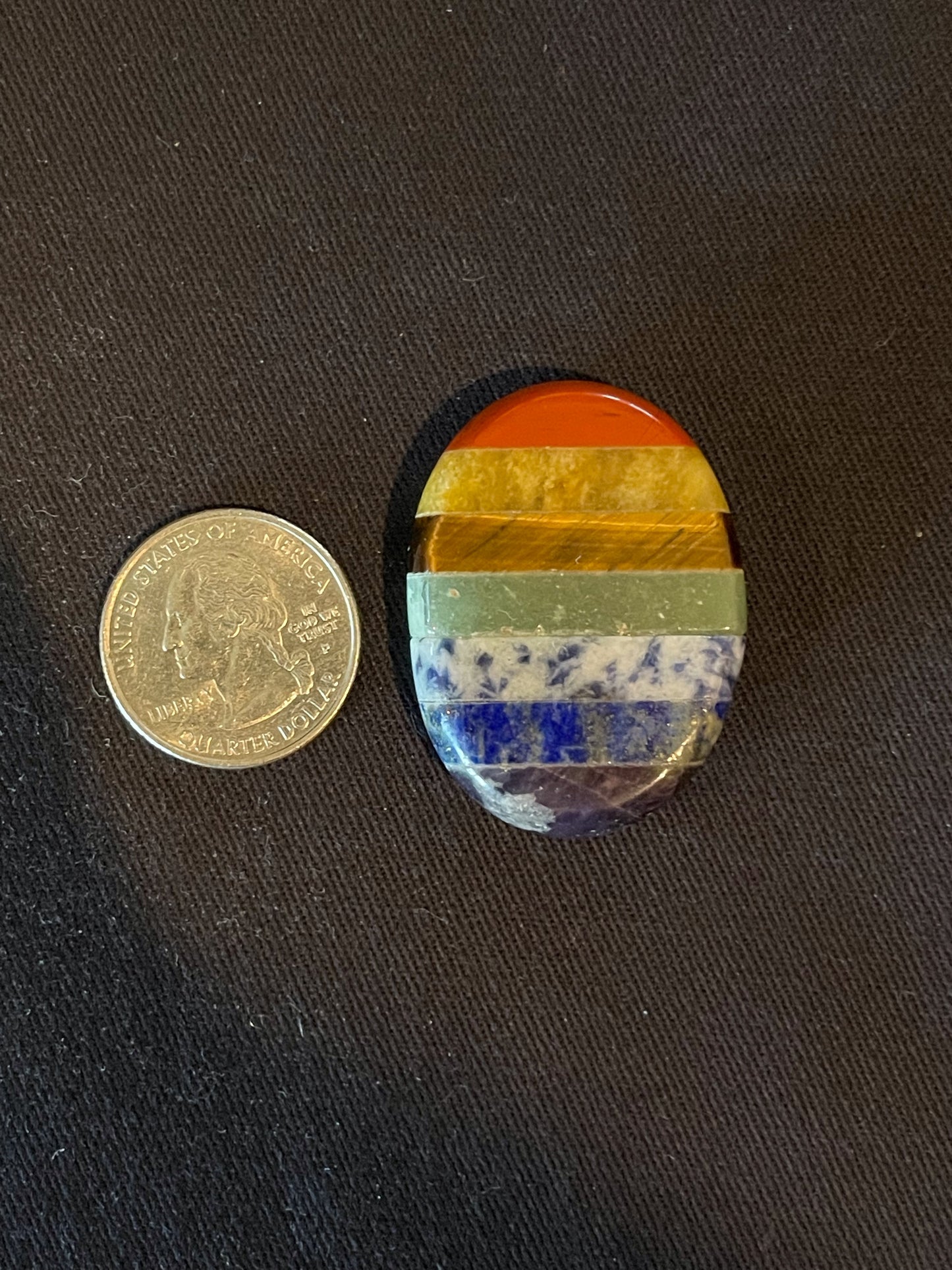7 Chakras Thumb Stone