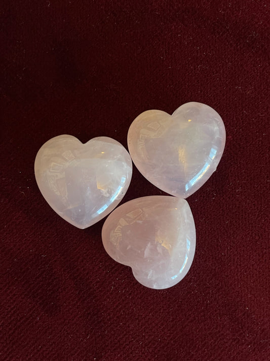 Rose Quartz Heart Pocket Stone