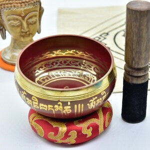 4” Singing Tibetian Singing Bowl w/ Mallet and Cushion