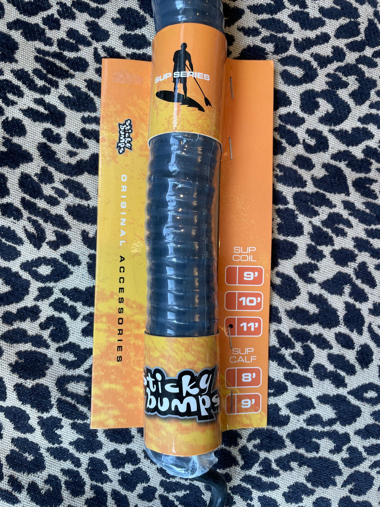 Sticky Bumps Sup Coil Leash- Black-10’, 11’, 12’
