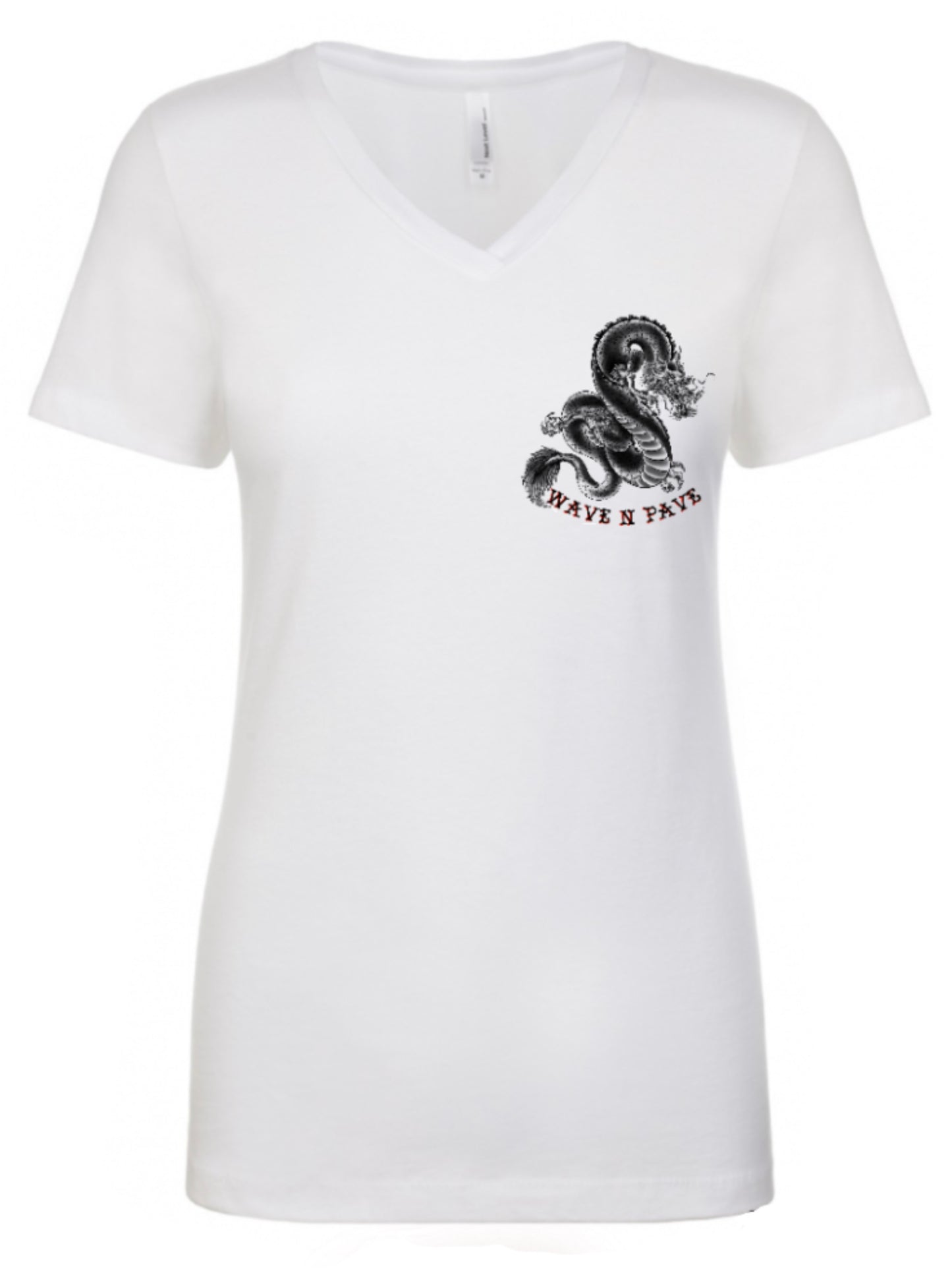 East Boston Dragon Woman’s Fitted-V Neck Tee